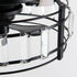 13" Modern DC Motor Flush Mount Reversible Crystal Ceiling Fan with Lighting and Remote Control