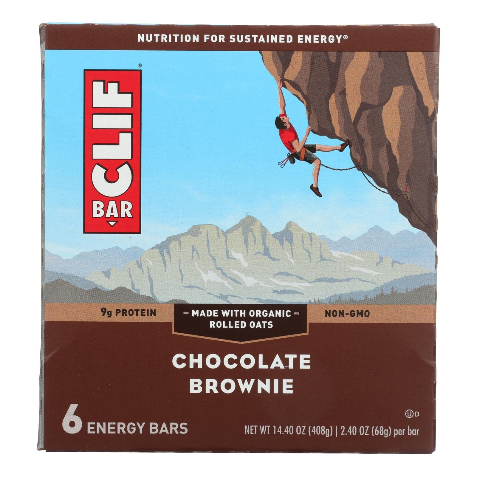 Clif Bar Energy Bar, Chocolate Brownie Delight, Pack of 6