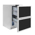 ZLINE 24" Touchstone 168 Can Outdoor-Rated Dual Refrigerator Drawer, Panel Ready, RDSPO-24