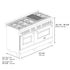 ZLINE 60" Professional Dual Fuel Range with Snow Finish Door, RA-SN-60