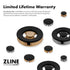 ZLINE 30" Dual Fuel Range, Gas Cooktop, Electric Convection Oven DuraSnow® Stainless Steel, Champagne Bronze CDRSZ-30-CB
