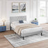 Modern Upholstered Platform Bed Frame With Button Tufted Fabric Headboard