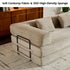 Convertible Sleeper Sofa Bed With Cylindrical Pillow, With Fixed Shape Frame