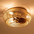 14" Farmhouse DC Motor Flush Mount Reversible Iron Ceiling Fan with LED Lighting and Remote Control