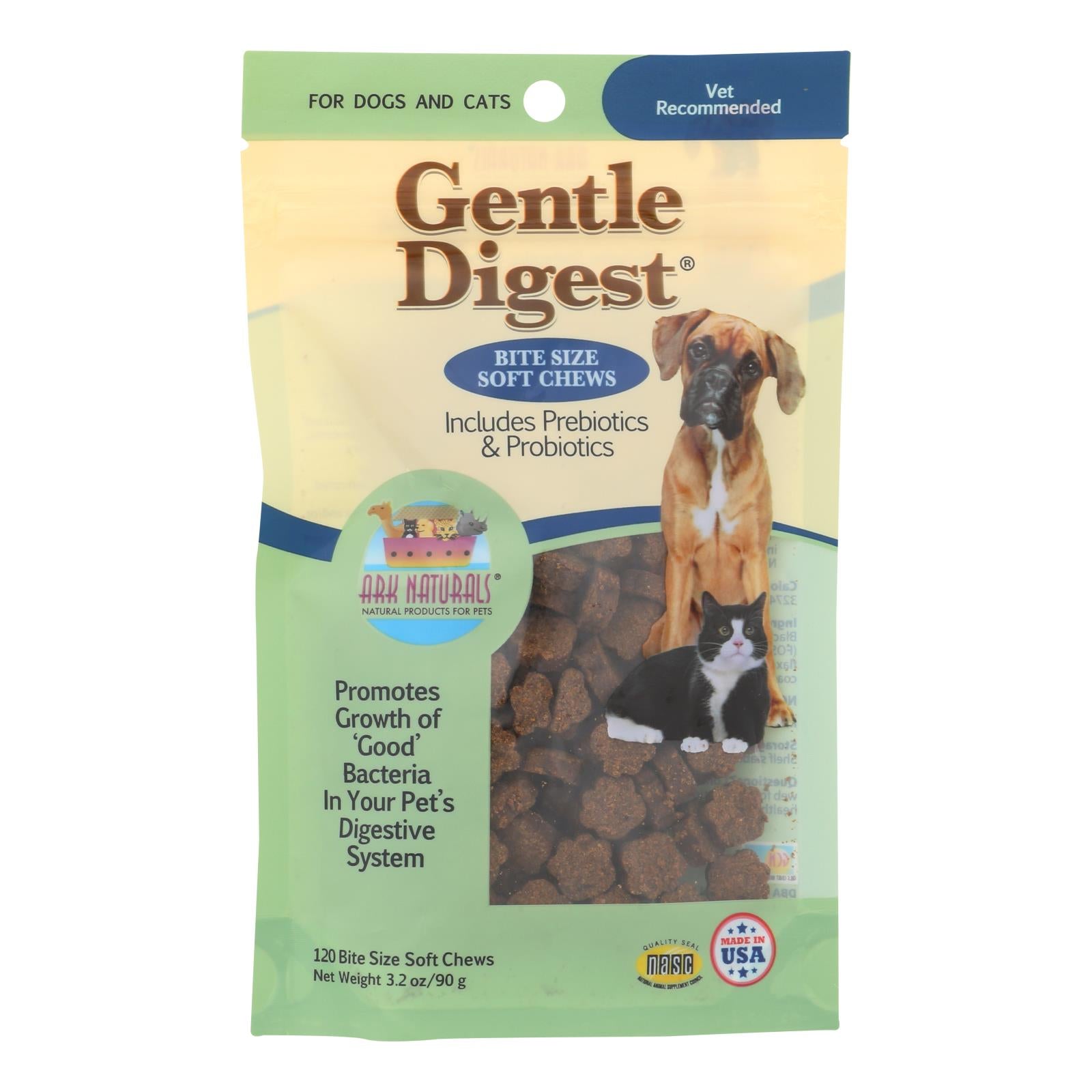 Ark Naturals Gentle Digestion Soft Chew Supplements for Cats & Dogs - 6 Pack - 3.2 Fl Oz