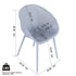 4 Pack Lounge Chair Set With Long Table