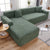 Stretch Couch Covers for 1/2/3/4/5 Seater L Shape Sofa Slipcovers with Elastic Bottom for Kids