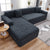 Stretch Couch Covers for 1/2/3/4/5 Seater L Shape Sofa Slipcovers with Elastic Bottom for Kids
