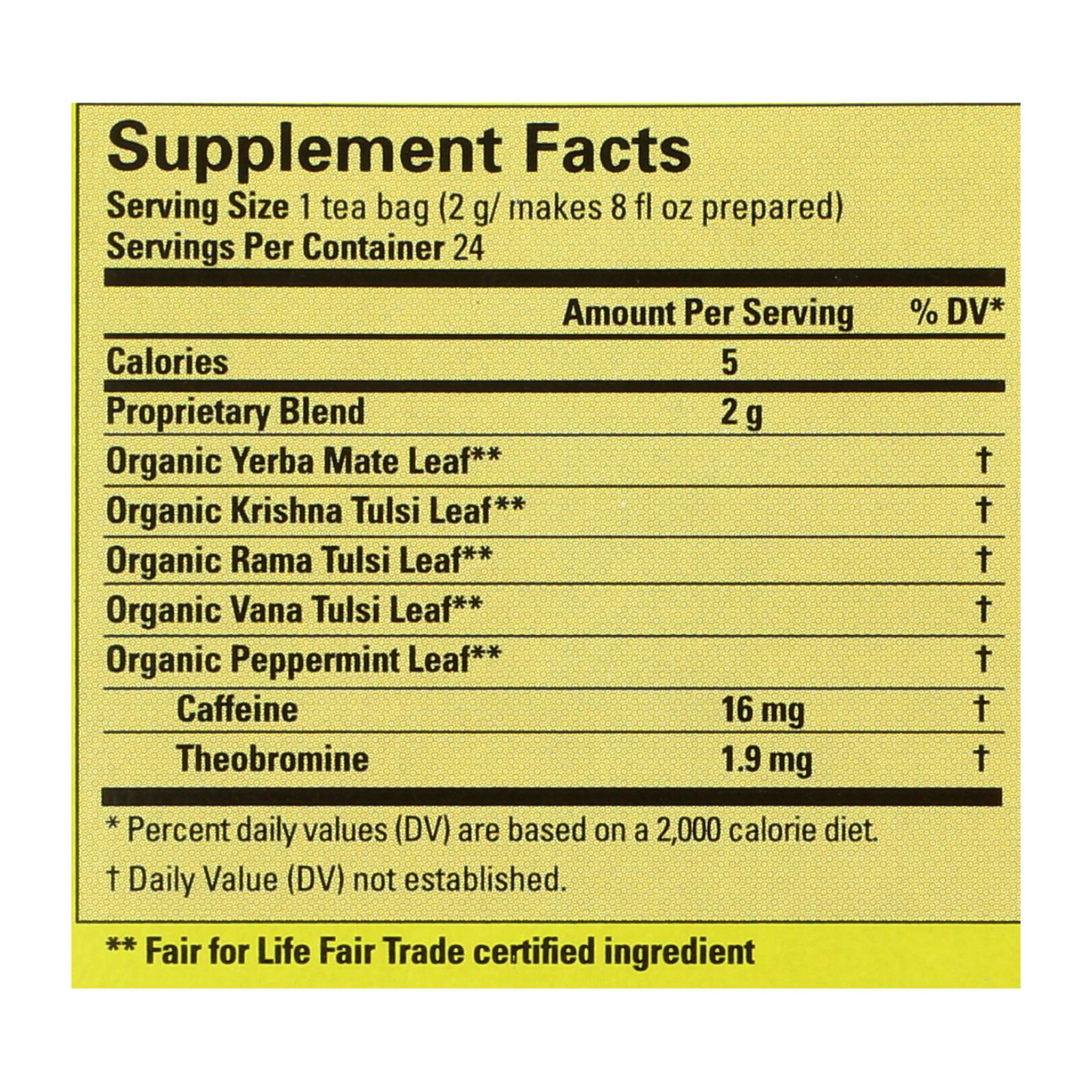 Ecoteas Holy Mate! Premium Energy Tea Bags (6 Pack) - 24 Total Tea Bags