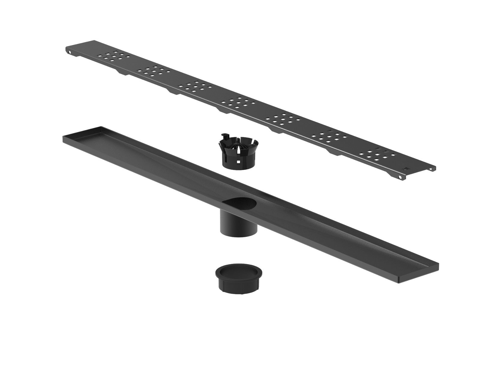 Guru Linear Drain & Strainer Plus Nero 24"
