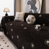 Chenille Camellia Floral Sofa Throw Cover Couch Blanket with Striped Jacquard