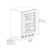 ZLINE 24" Touchstone Dual Zone 44 Bottle Wine Cooler Black Matte Glass Door Polished Gold Handle RWDOZ-BLM-24-G