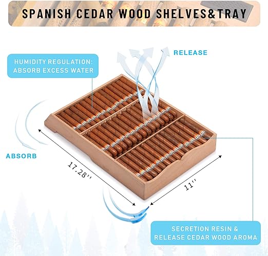 15 Inch Cigar Humidor Electric Humidor Silver Steel X5196