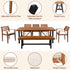 Acacia Wood Outdoor Dining Set with Ergonomic Seating - Seats 7-8