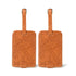 Tan Leather Luggage Tags Set