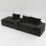 Modular Sofa, Convertible Twin Seat With Chaise Lounge