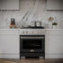 ZLINE 36" Gas Range, Convection Gas Oven, Stainless Steel,Matte Black  SGR-BLM-36