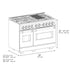 ZLINE 48"Classic Gas Range, Convection Gas Oven, Stainless Steel, CGR48
