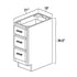 15 Inch White Shaker Vanity Drawer Base