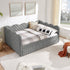Gingham Daybed With USB Charging Port, Wave-Shaped Design
