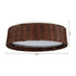 17" Traditional Brown Rattan Flush Mount Lighting with LED