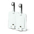 White Leather Luggage Tags Set