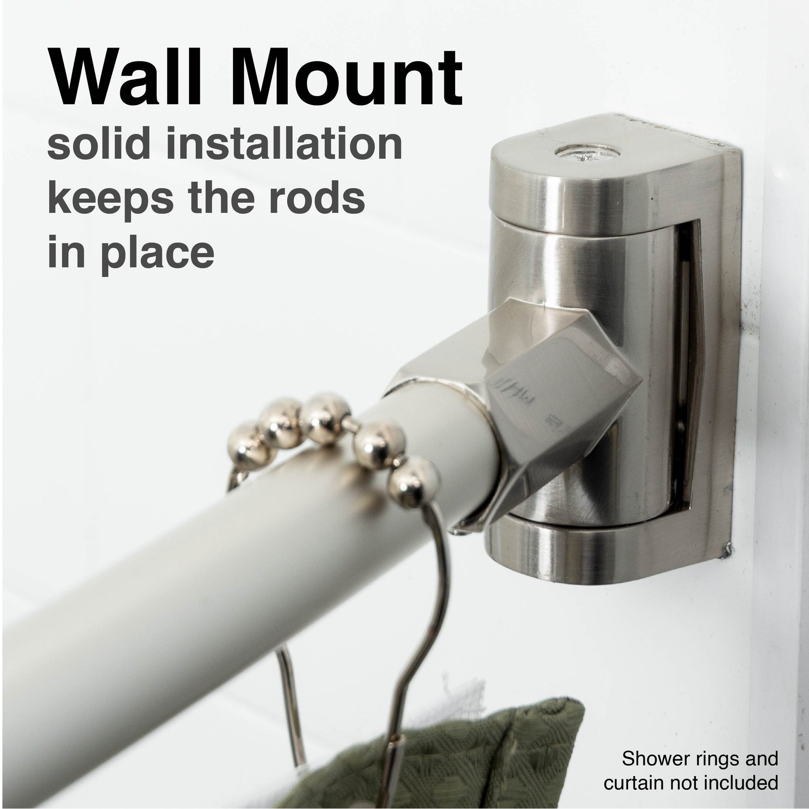 36 in. to 61 in. Curved Shower Rod (Brushed Nickel Finish)