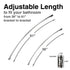 36 in. to 61 in. Curved Shower Rod (Brushed Nickel Finish)