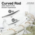 36 in. to 61 in. Curved Shower Rod (Brushed Nickel Finish)