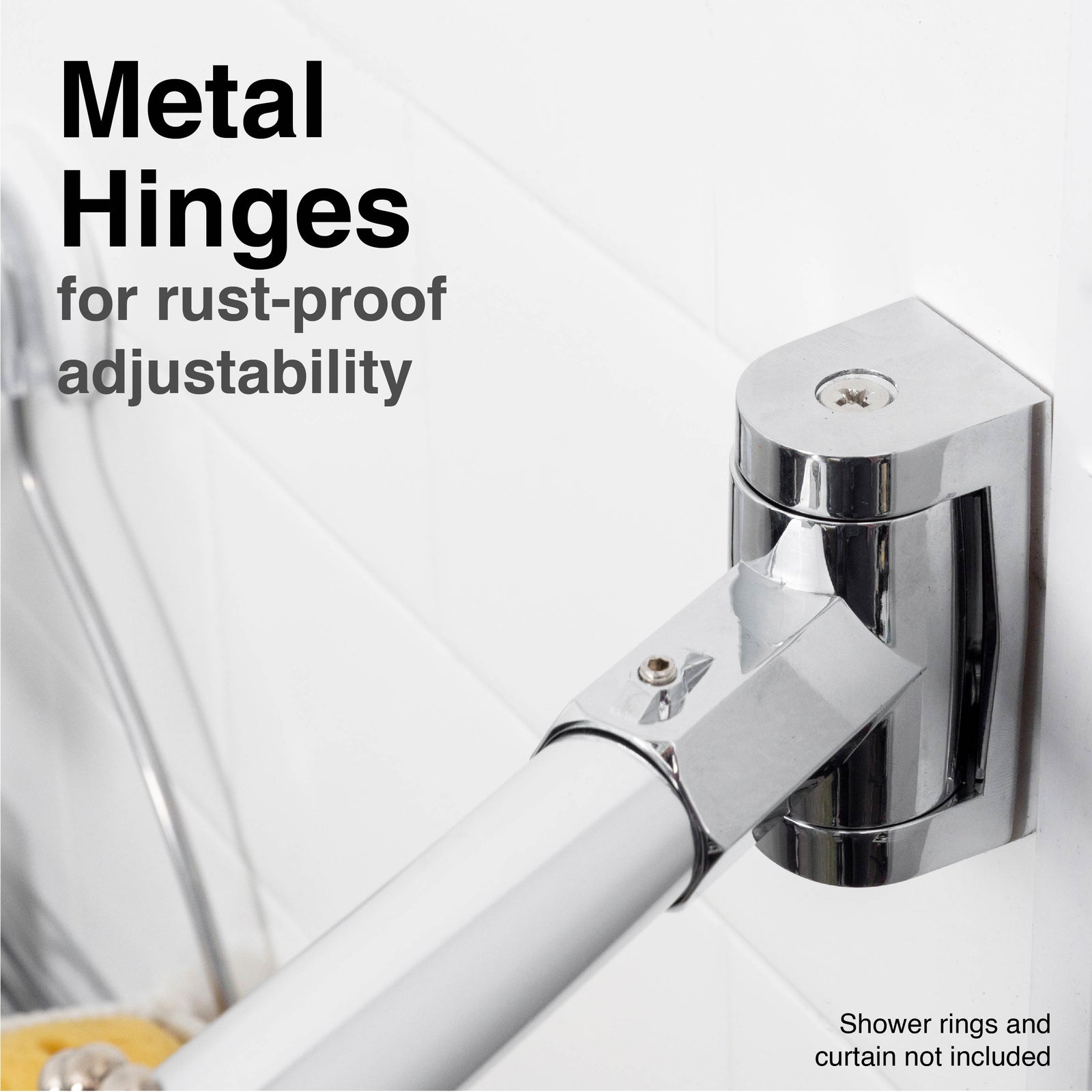 36 in. to 61 in. Curved Shower Rod (Chrome Finish)