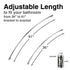 36 in. to 61 in. Curved Shower Rod (Chrome Finish)