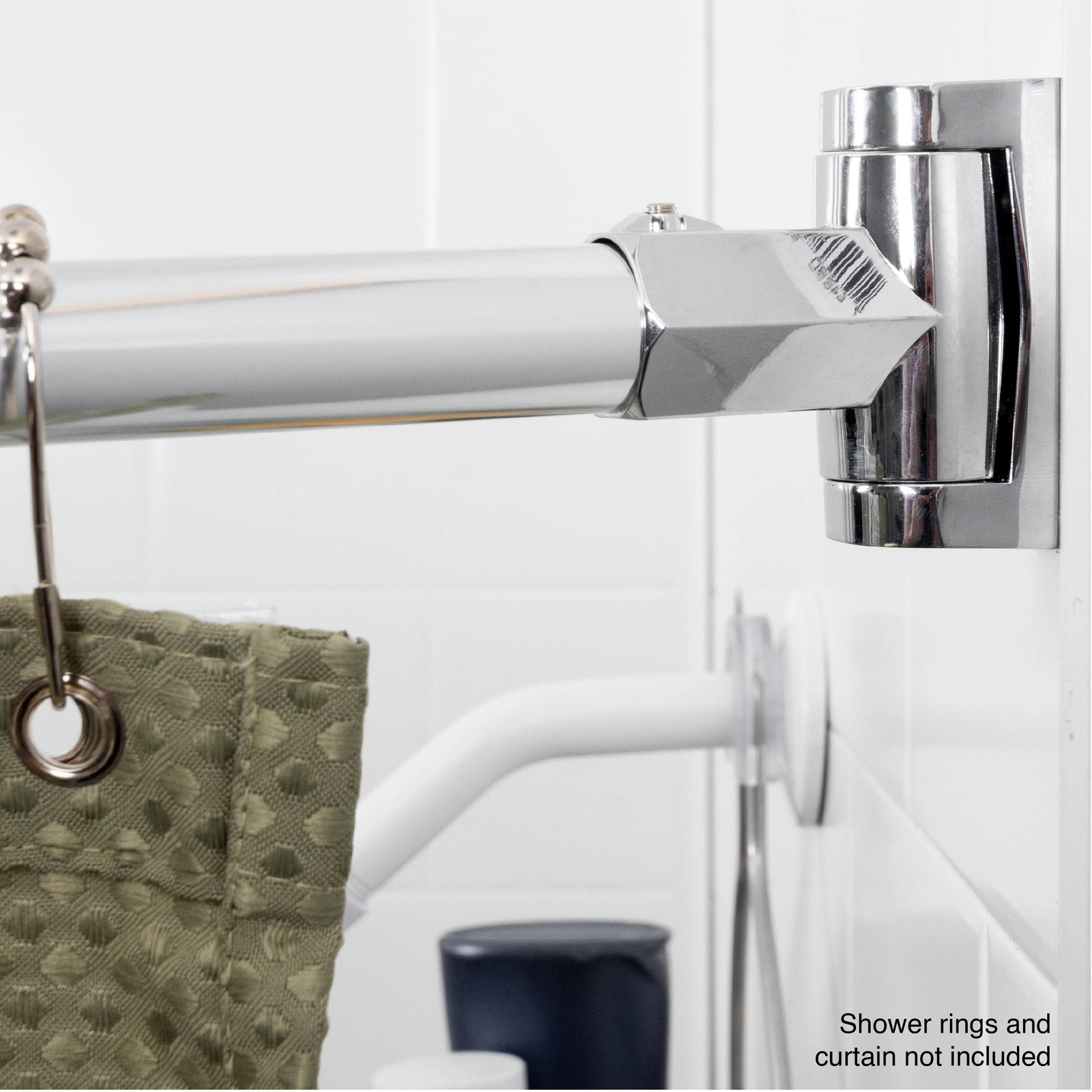 36 in. to 61 in. Curved Shower Rod (Chrome Finish)