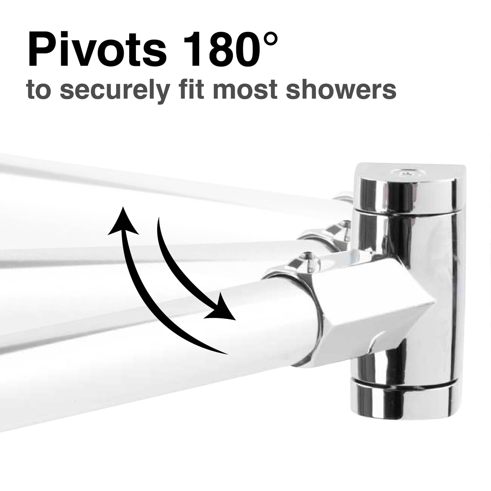 36 in. to 61 in. Curved Shower Rod (Chrome Finish)