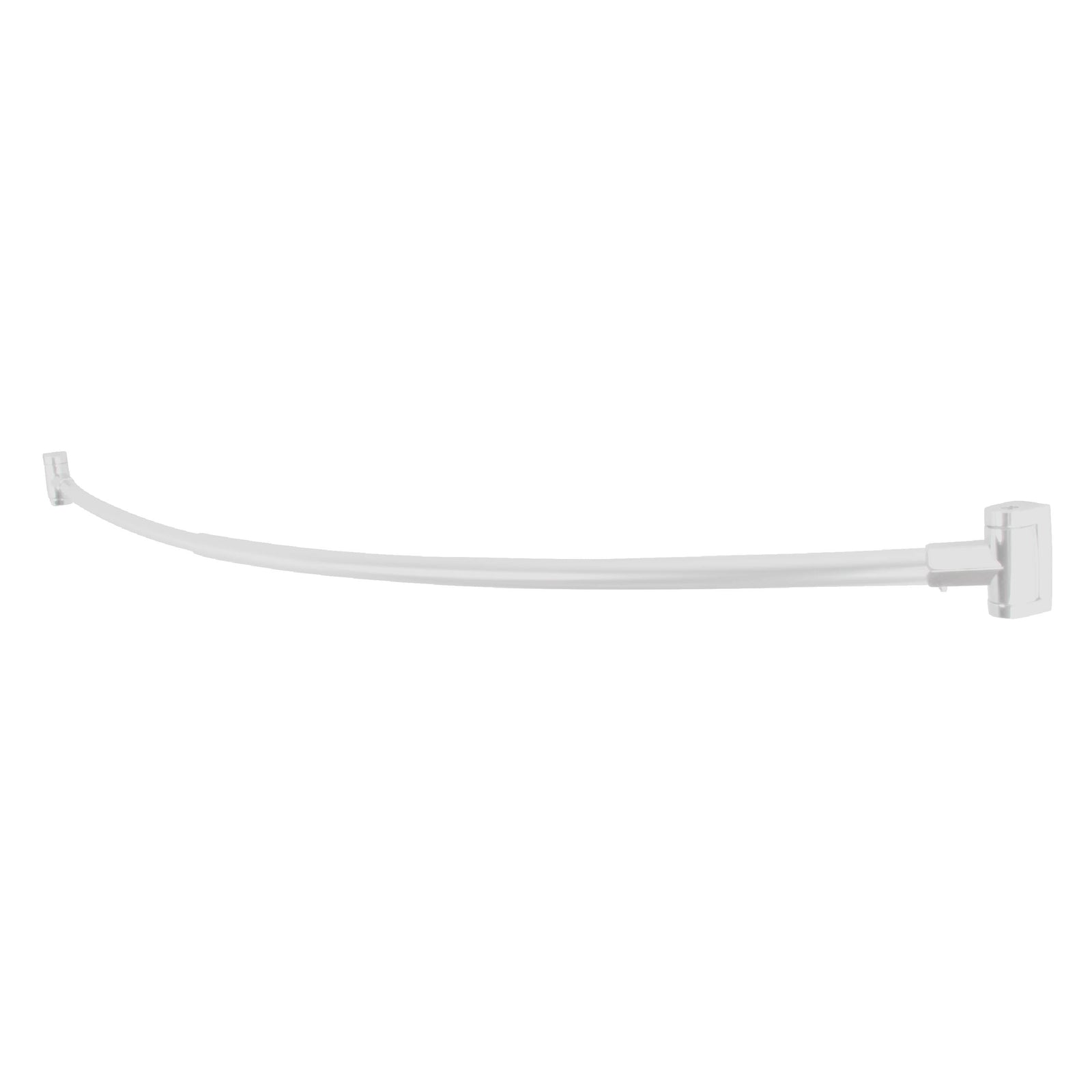 36 in. to 61 in. Curved Shower Rod (White Finish)