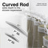 36 in. to 61 in. Curved Shower Rod (White Finish)