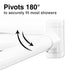 36 in. to 61 in. Curved Shower Rod (White Finish)