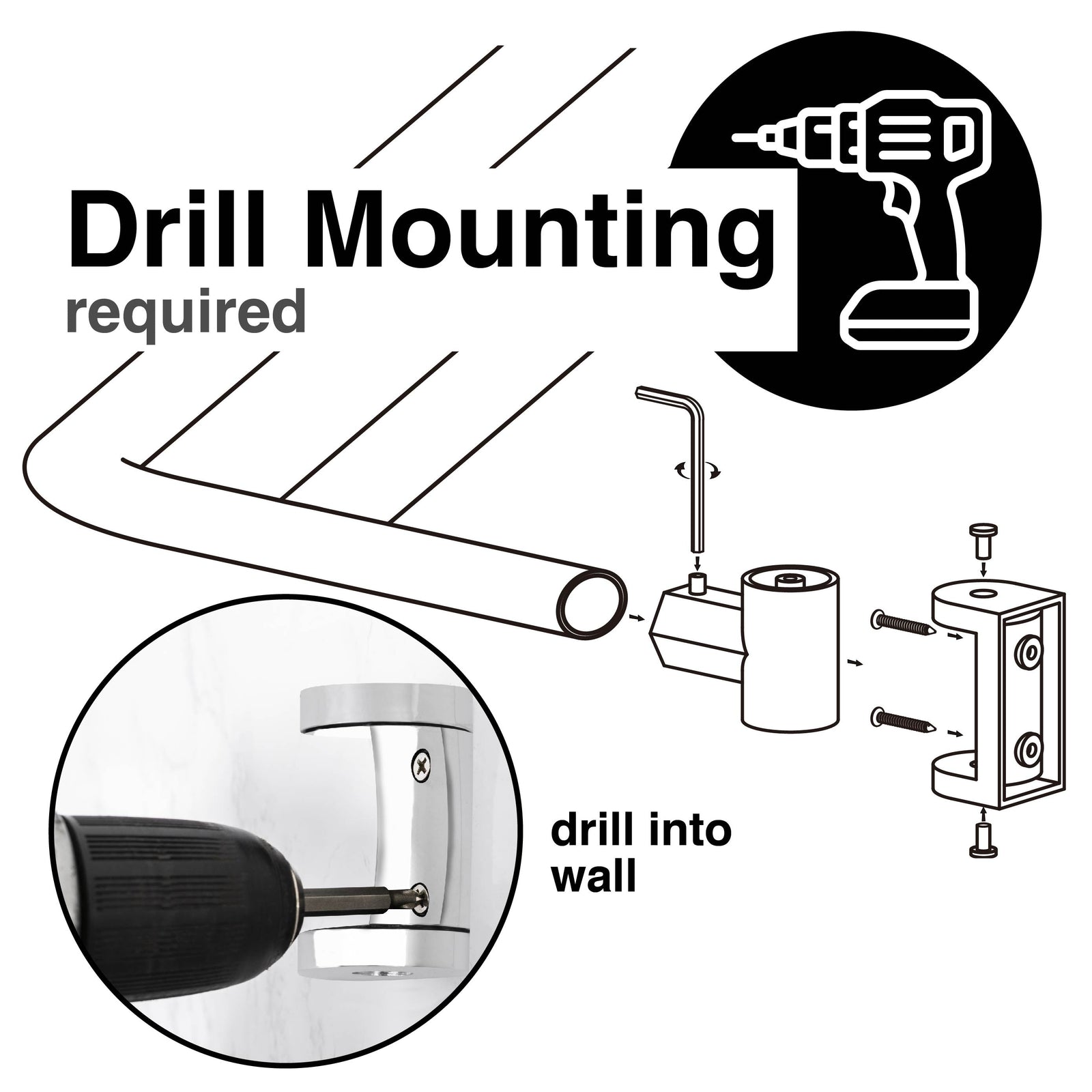 44 in. to 70 in. Double Curved Shower Rod (Chrome Finish)