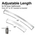 44 in. to 70 in. Double Curved Shower Rod (Chrome Finish)