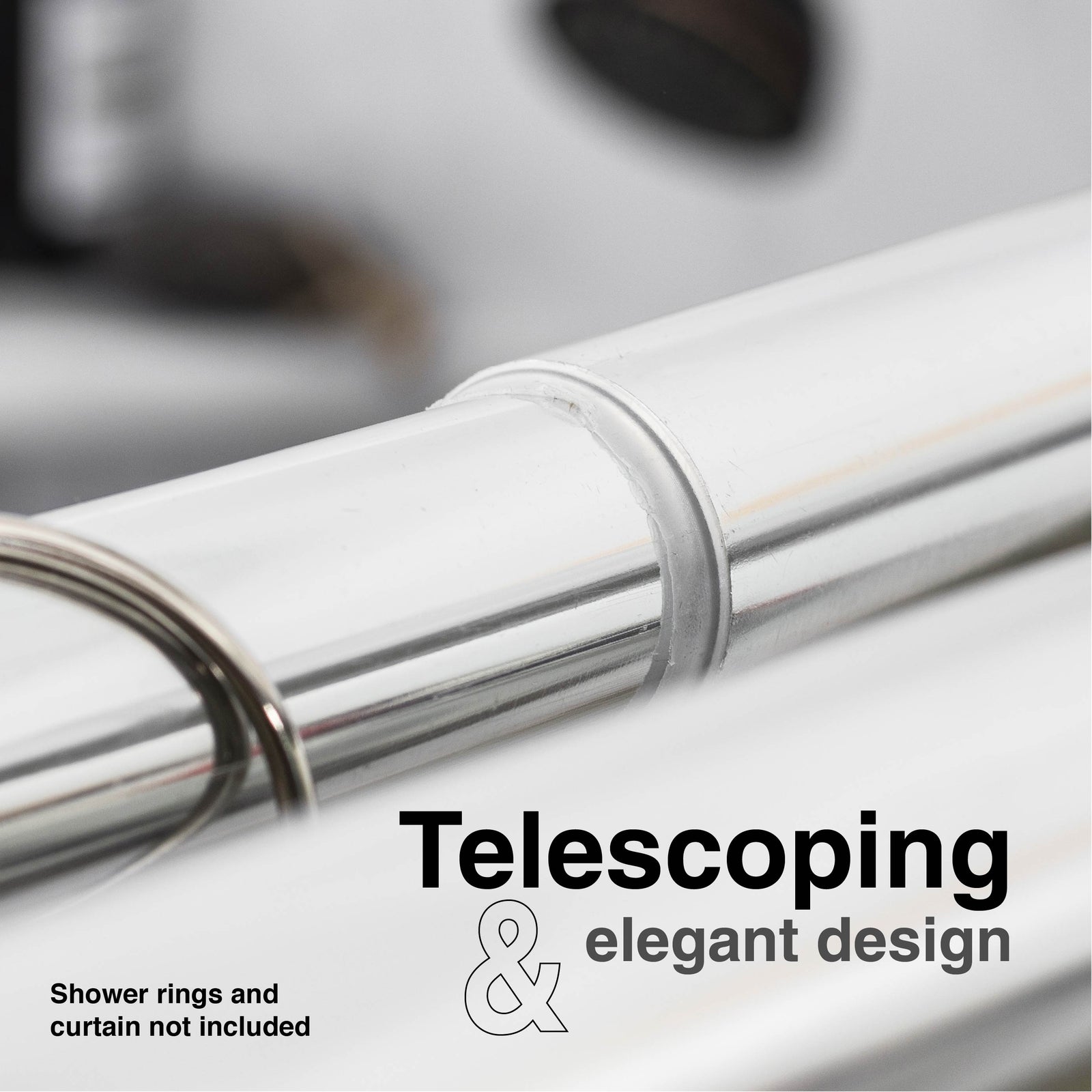 44 in. to 70 in. Double Curved Shower Rod (Chrome Finish)