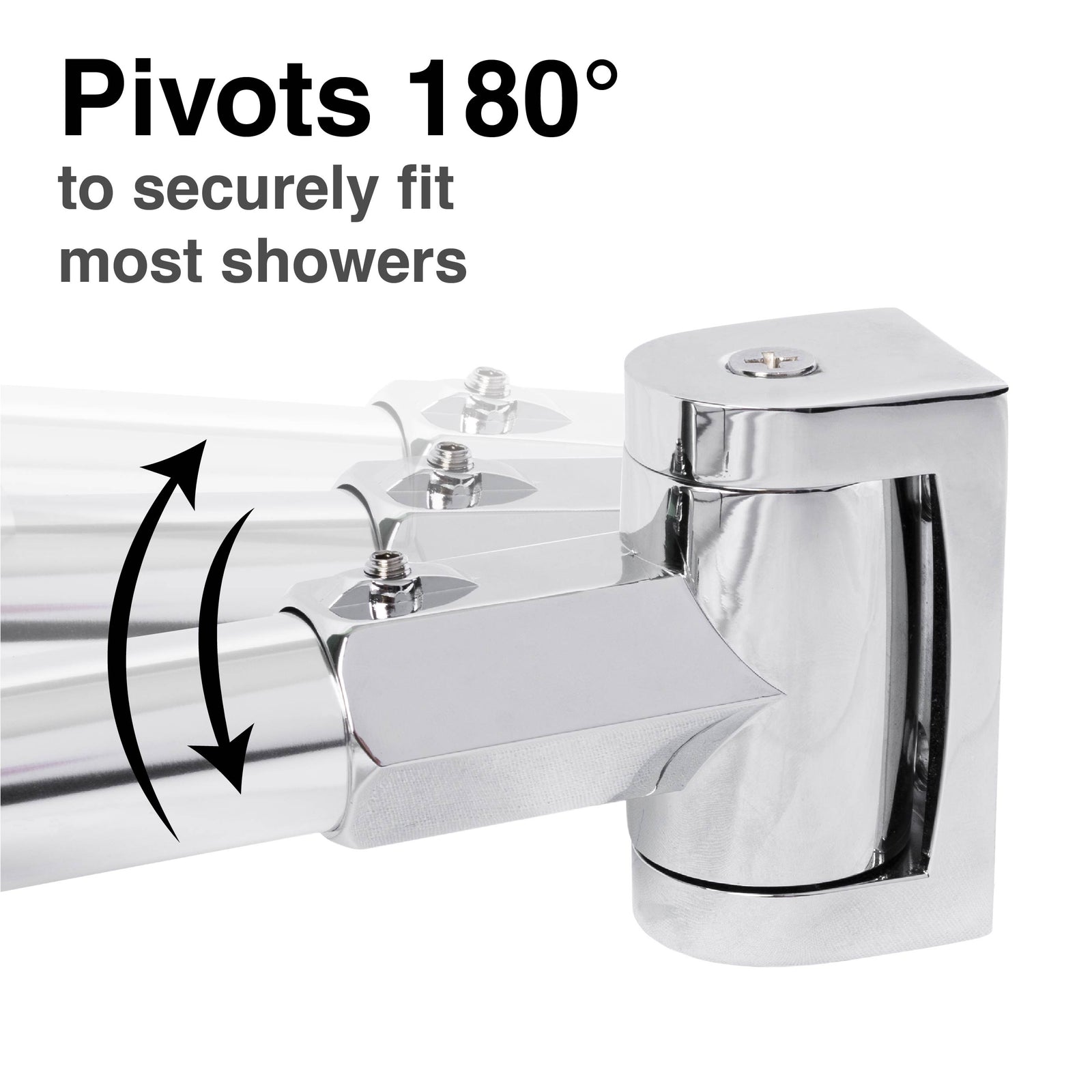 44 in. to 70 in. Double Curved Shower Rod (Chrome Finish)