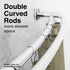 44 in. to 70 in. Double Curved Shower Rod (Chrome Finish)
