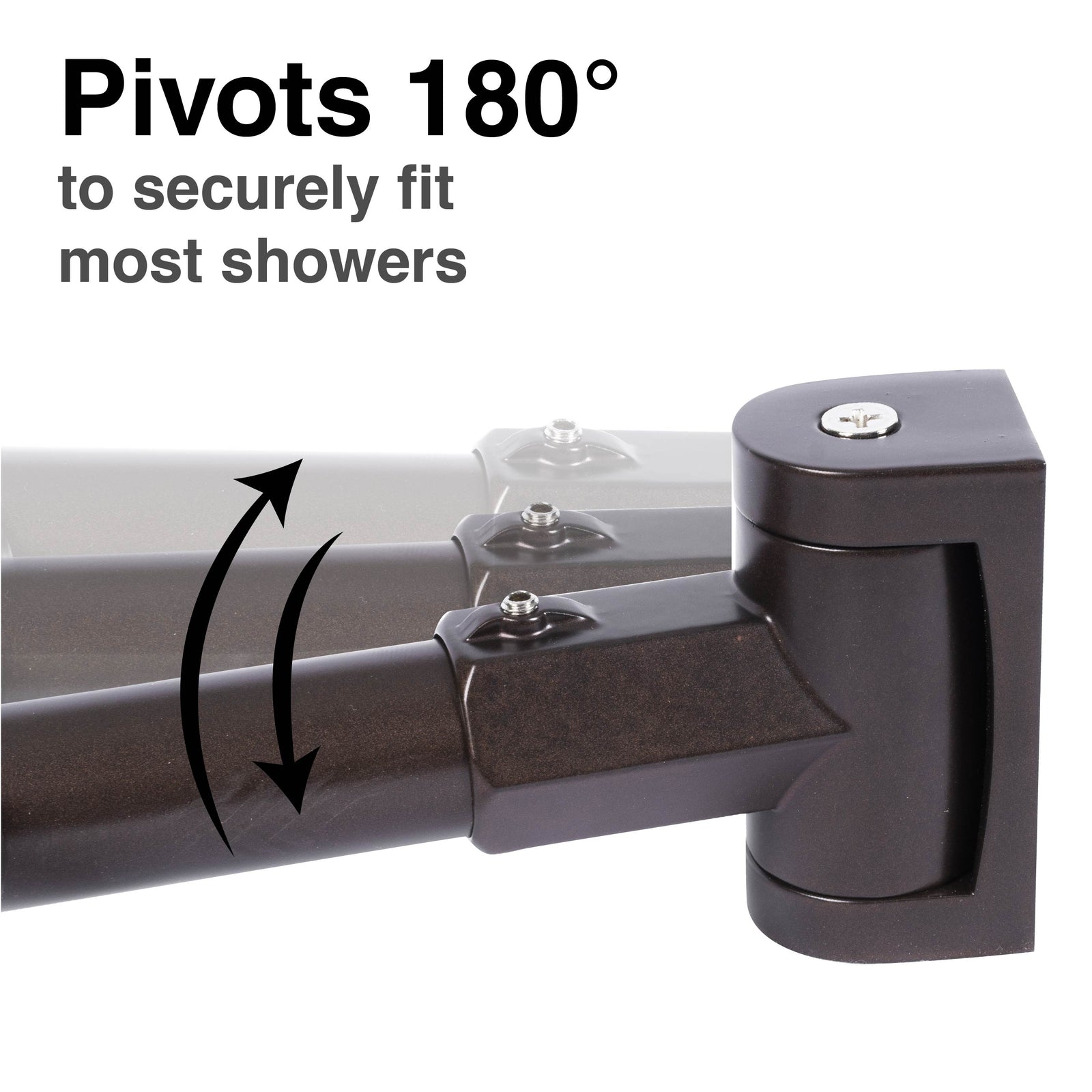 44 in. to 70 in. Double Curved Shower Rod (Oil-Rubbed Bronze Finish)