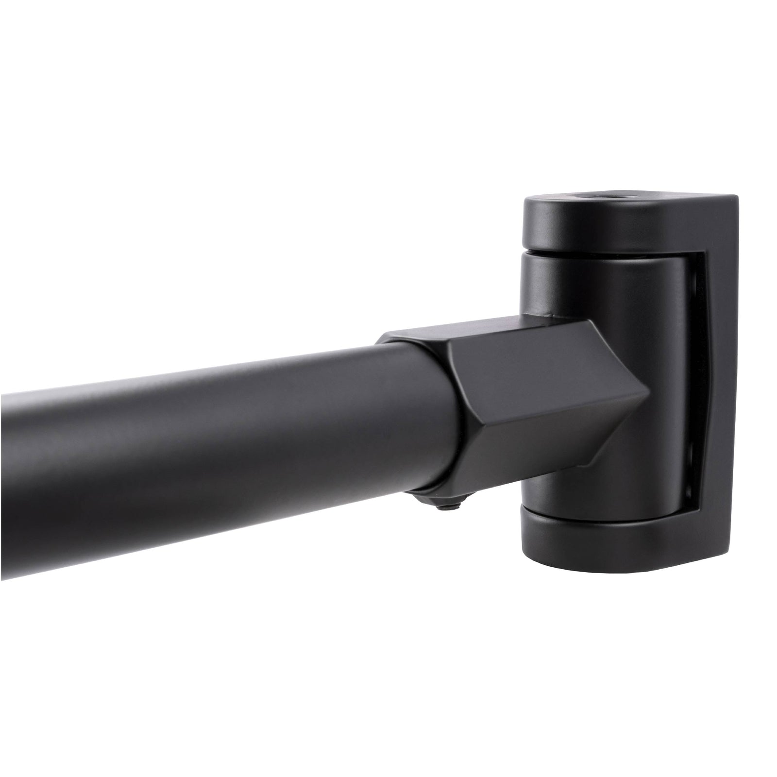 36 in. to 61 in. Curved Shower Rod (Black Finish)