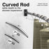 36 in. to 61 in. Curved Shower Rod (Black Finish)