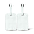 White Leather Luggage Tags Set