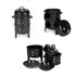 Outdoor Double-Layer Grill Charcoal Wood Fired Braising and Smoking Stove