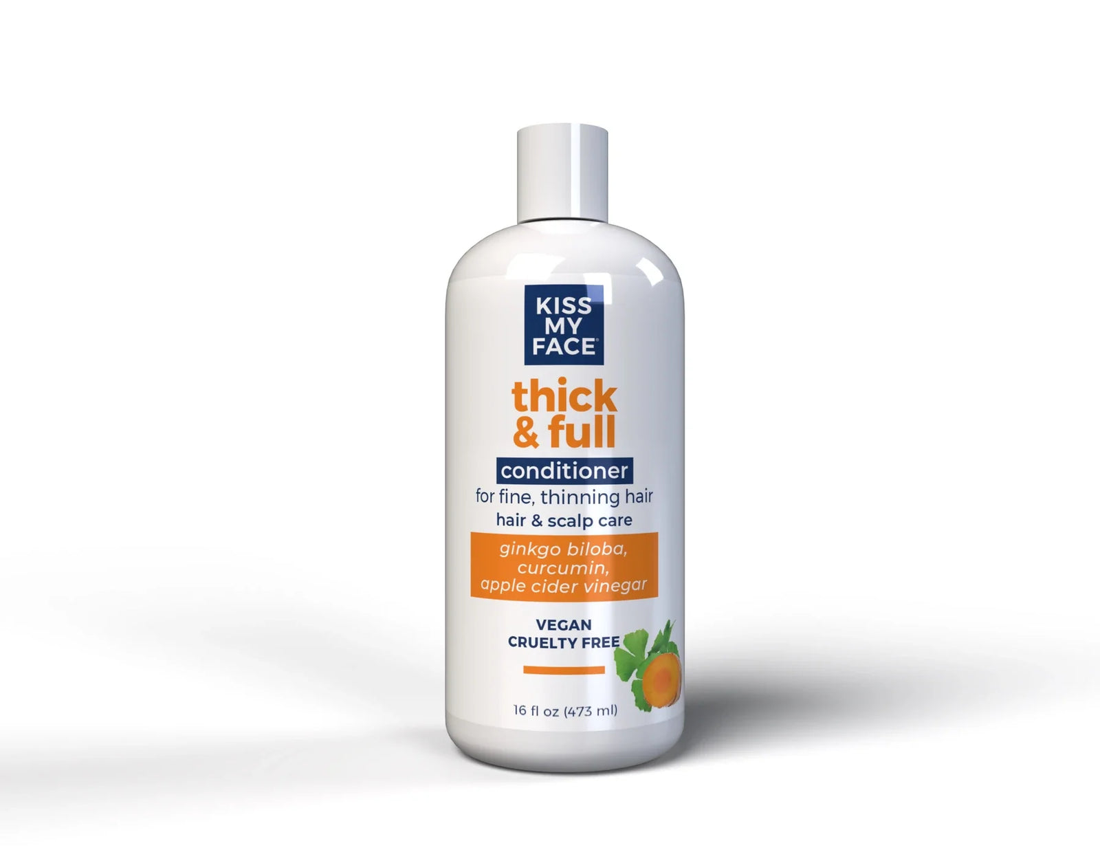 Kiss My Face Thick & Full Conditioner - Volume & Lift for Fine, Thin Hair - 16 Fl Oz