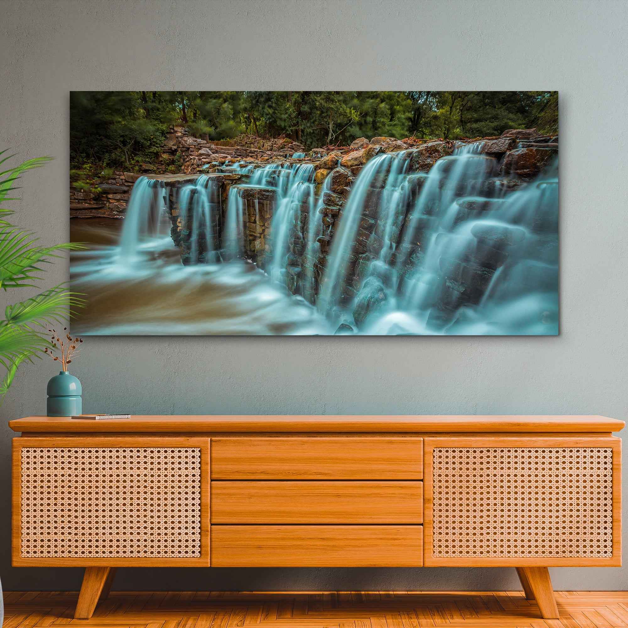 Cascading Waterfall Canvas Wall Art