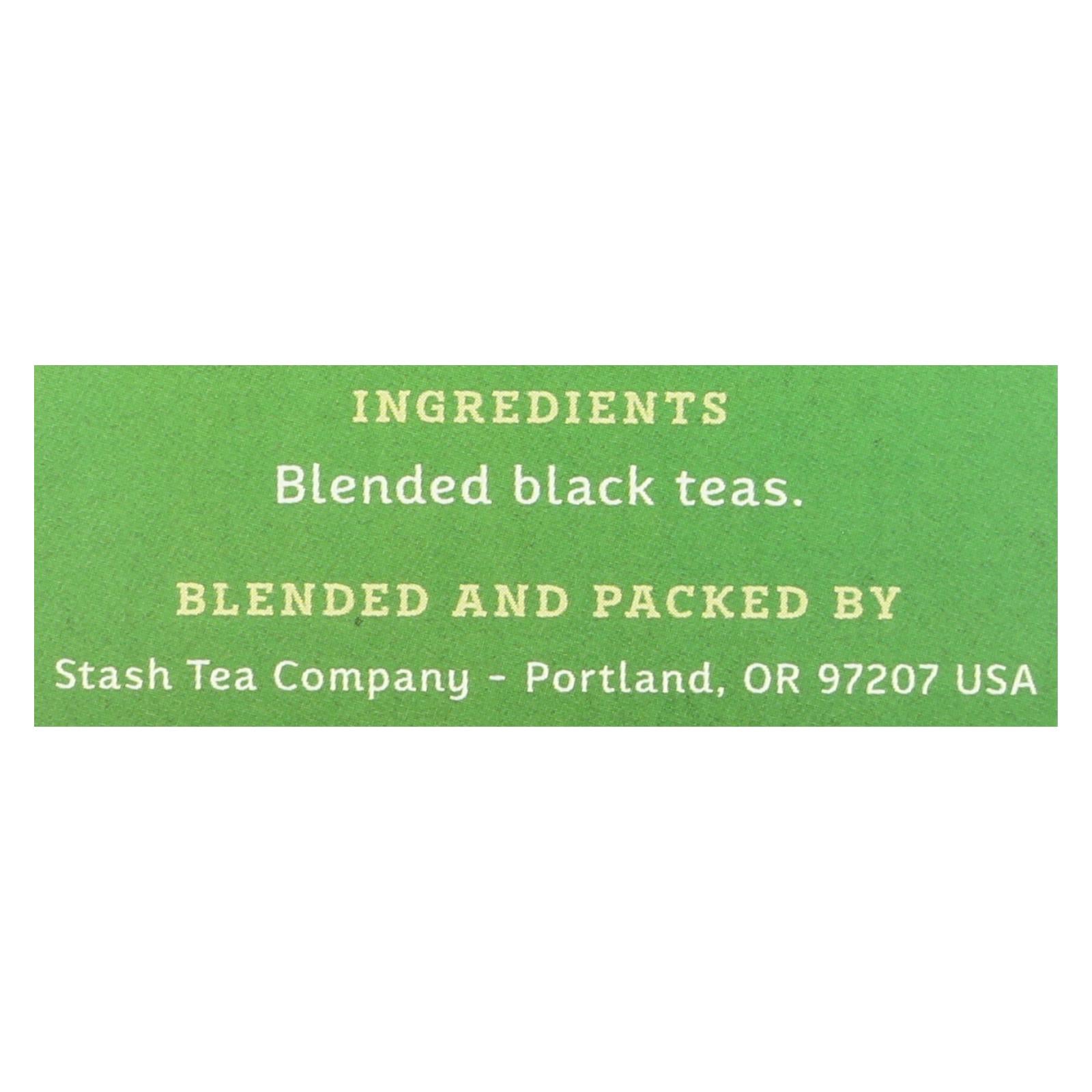Stash Tea Irish Breakfast Black Tea, Case of 6 - 20 Count Tea Bags