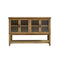 Rectangle Accent Sideboard Cabinet With Storage Shelf, Cabinet For Kitchen - Natural Wood